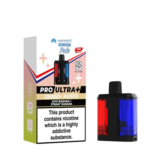 Hayati Pro Ultra Plus 25K Replacement Pods -  Kiwi Banana / Straw' Banana