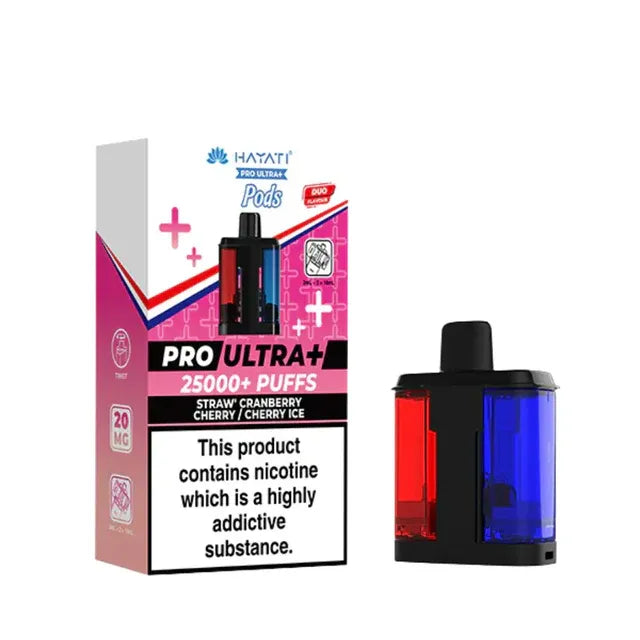 Hayati Pro Ultra Plus 25K Replacement Pods - Straw'Cranberry Cherry / Cherry Ice