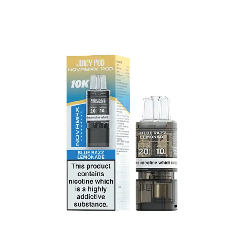 Juicy Pod Novamax 10K Replacement Prefilled Pods - Blue Razz Lemonade